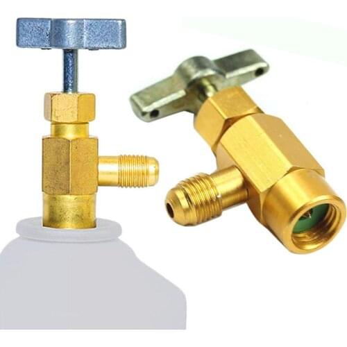 Aluminium Alloy Refrigerant Bottle Opener 1/4 SAE Thread Adapter Valve Car Parts Bottle Opener Adapter can opener bottle opener