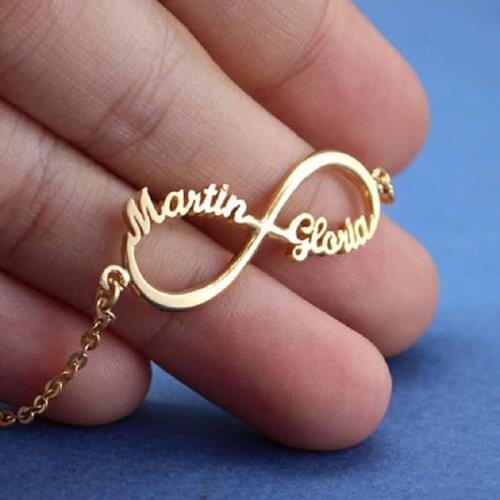 Personalized Custom Name Bracelet Stainless Steel unlimited Style Name Pendant For Women Family Jewelry Gift