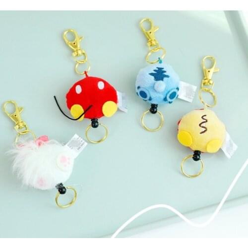 Disney stitch Mickey Marie Cat Anime plush Keychain Cartoon Doll chain Toy Pendant Ornament Children Birthday Gift