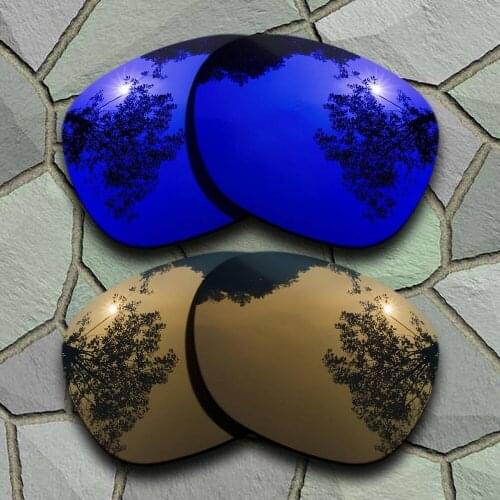 Violet Blue&Bronze Copper Sunglasses Polarized Replacement Lenses for Oakley Garage Rock