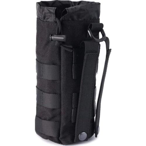 Sports Water Bottles Pouch Bag Tactical Molle Water Bottle Pouch Military Drawstring Water Bottle Holder Mesh Water Bottle