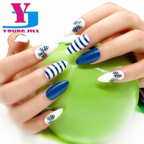 Top Quality Acrylic UV Gel Manicures Fake False Nails Art Tips Tools Artificial False Nail Faux Ongles Sharp Nail Worldwide Sale