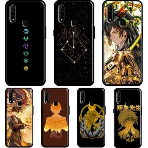 Zhongli genshin impact For OPPO A5 A9 2020 A31 A53 A52 A72 F7 Reno 2 Z Find X3 Pro A3S A15 A83 A91 A93 Phone Case