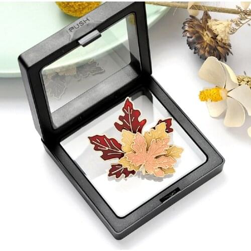 Gold Color Winter Design Metal Maple Brooches For Women Luxury Wedding Brooch Pin High Quality Gift New Beauty Enamel Leaf Badge