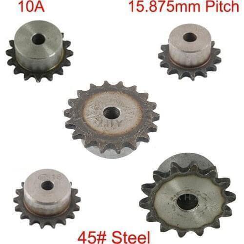 10A 14 15 16 17 Tooth 12mm Pilot Bore 15.875mm Pitch Single Row Simplex Conveying Gathering Gear Chain Drive Sprocket Wheel