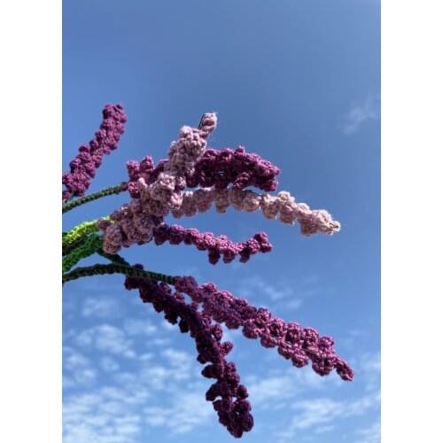 100% cotton amigurumi crochet kits, lilac Lavender DIY decor, material, tool,pattern,crochets kits,DIY floral amigurumi Kits