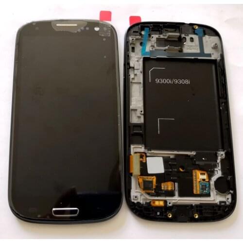 4.8" Amoled For samsung Galaxy S3 Seo i9300i i9301i9301i i9308i Lcd screen Display+Touch Glass Digitizer frame full S3neo Amoled