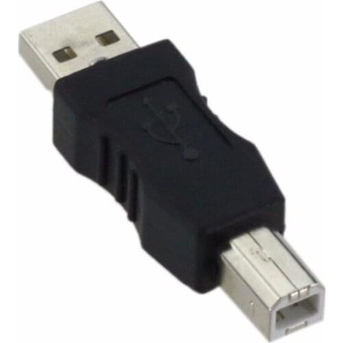 50pcs/lot USB 2.0 Type A male plug to USB 2.0 Type B Male plug Printer Adapter Converter