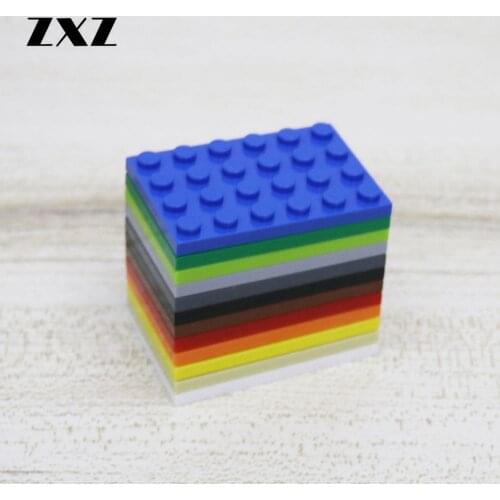 50 Pieces Plate 4x6 Dots Compatible Base Plate Building Blocks 3032 WW2 Army Accessory Parts MOC Kits Element Boys Birth Gifts