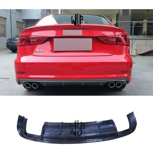 A3 High Quality Carbon Fiber Auto Four Out Rear Lip Diffuser Car Styling For Audi A3 Notchback Only 2013-UP