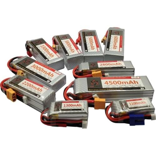 14.8V 4S RC LiPo Battery 1500 2200 4000 4200 4500 5200 6000mAh 25C 35C60C For Airplane Aircraft Helicopter Quadcopter Car Drone