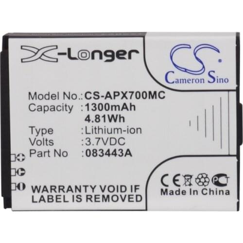 CameronSino 1300mah battery for Actionpro X7 ISAW A1 ISAW A2 Ace ISAW A3 083443A Camera Battery