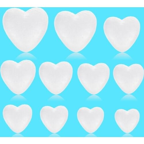 Festival Birthday Parties Accessories Heart Shape White Foam Wedding Decorations