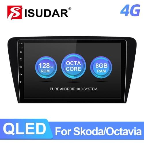 ISUDAR T72 Android 10 Car Radio For Skoda Octavia 2014 2015 2016 2017 GPS CANBUS Car Multimedia Player RAM 6GB 4G DSP No 2din