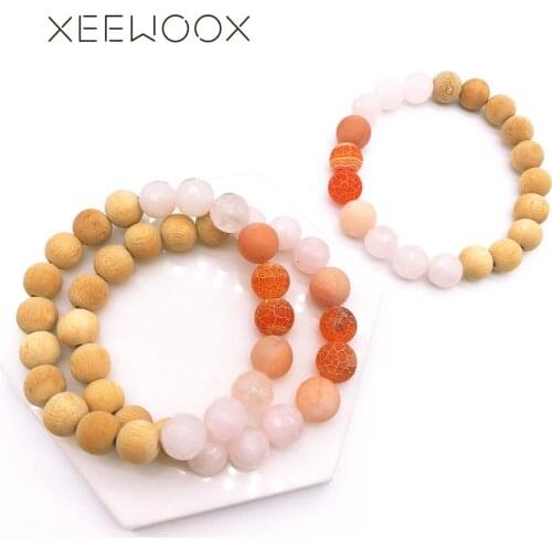 Round Beads Bracelet For Women Man Boho Couple Bead Bracelet Natural Stone Bracelet Candy Color 2019 New Cuff Friendship Charm