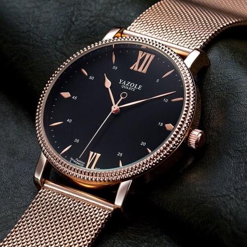 Top Luxury Brand Fashion Men Watches Stainless Steel Mesh Strap Business Watches Quartz Clock Men Gold Watch Relogio Masculino