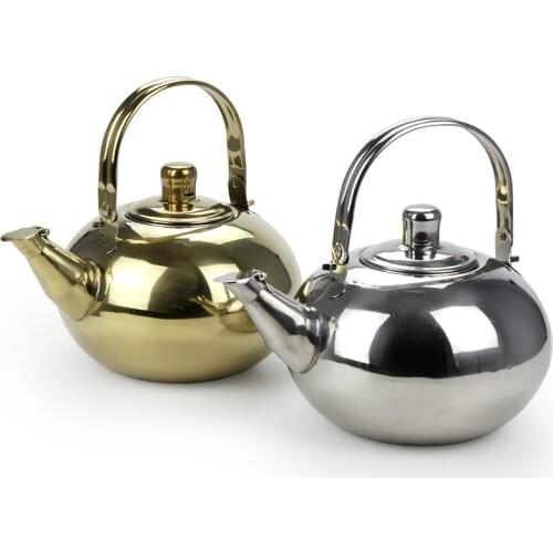 Tea Kettle With Tea Leaf Filter Infuser Stainless Steel Teapot Tea Pot Coffee Pot Water Pot Available In Induction 1L/2.5L 1pcs