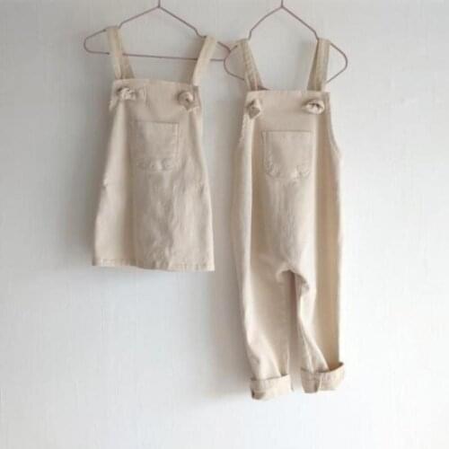 Toddler Baby Kids Boys Girls Overalls Autumn Newborn Baby Girls Pocket Trousers Children Jumpsuits Casual Bib Pants One-pieces