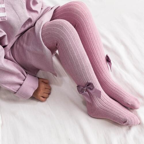 Toddler Girl Pantyhose Baby Girl Bowknot Cotton Warm Tights Kids Girls Princess Stretch Soft Elastic Stockings 111