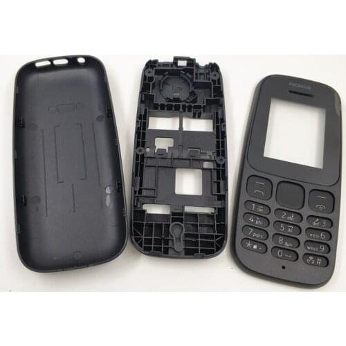 For Nokia 105 2017 TA-1010 New Full Phone Housing Cover Case + Middle Bezel + English Keypad