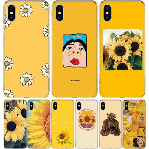 Aesthetics Sunflower Novelty Phone Case for Apple iphone 11 12 Mini Pro XR X Xs Max 7 8 6 6s Plus 7G 6G 5G 5S 5 SE + Customize C
