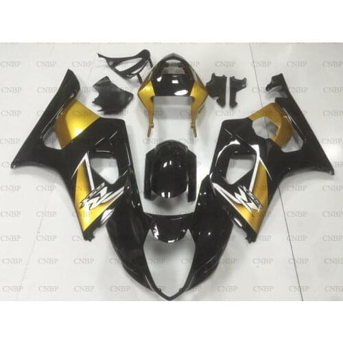 GSXR1000 2003 - 2004 K3 Abs Fairing GSX-R1000 03 Fairing Kits GSXR1000 2004 Black Gold Fairings