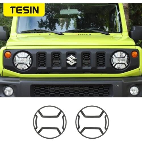 TESIN Lamp Hoods for Suzuki Jimny JB74 Iron Car Front Headlight Light Lamp Cover for Suzuki Jimny 2019-2020 Accessories