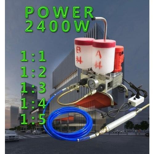2400w dual liquid pu foam injection machine of epoxy injection leakstopage pump for concrete crack repair