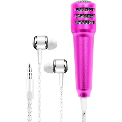 3.5mm Mini Microphone Mic Video Earphones PC Laptop Karaoke Voice Recording