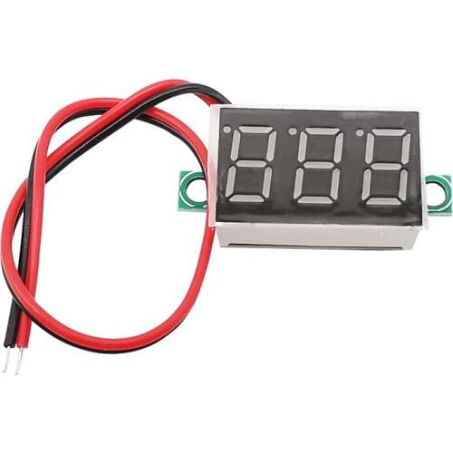 Mini LED Display Voltmeter DC 4.5V to 30V Two-wire Digital Display Voltmeter Voltage Panel Meter Tester for Motorcycle Car