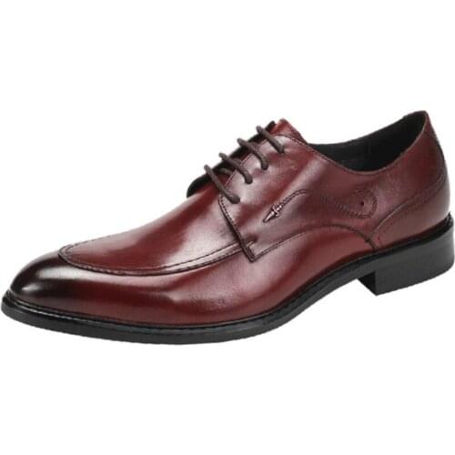 "2021 Men Oxford Dress Shoes Formal Business Lace-up Full Grain Leather Minimalist Shoes for Men "