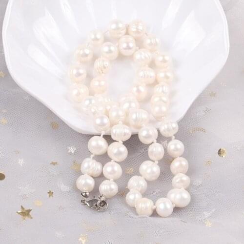 8-9mm 46cm Natural Freshwater Rice Pearl Beads Chokers Necklace Jewelry for Women 2021 Gift New Fashion