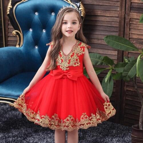 Teenager Girls Glitter Sequins Princess Dress for Piano Performance Children Formal Clothes Kids Girls Bow Dresses for Birthday