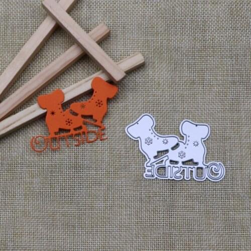 Cutting Dies Christmas Ski Boots Metal Steel Frames Cut Die Mold DIY Scrapbooking Photo Album Embossing Paper Cards