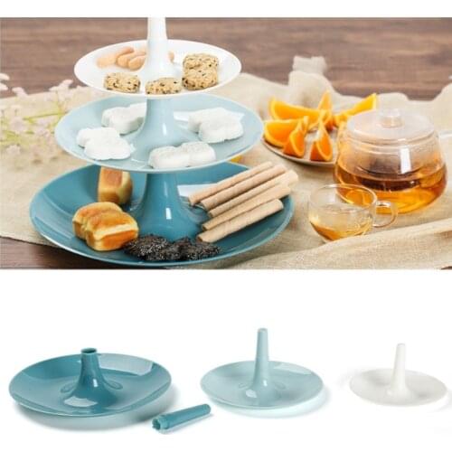 Detachable Cake Stand Fruits Snack Food Storage Tray Plates 3-layer Plastic Plate Wedding Party Storage Trays Decor