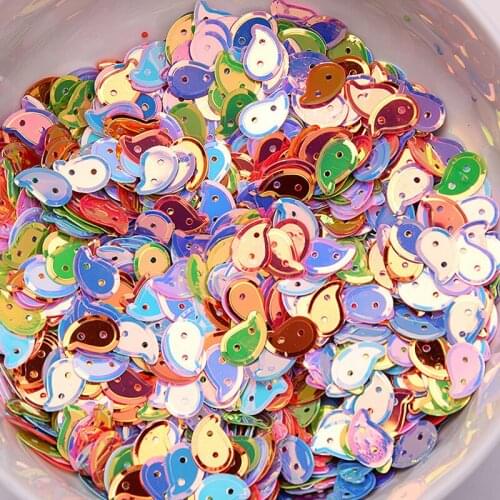 13mm Cup Folding Sequins ears Shape Crafts frosted Loose Paillettes Stickers two hole Diy Wedding Sewing Accessories Fabric 50g