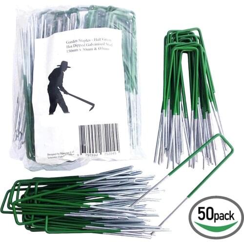 U-shaped Fixing Nail Galvanized Steel Sturdy Durable Garden Safety Nails for Fixing Garden Lawn Landscape Grass