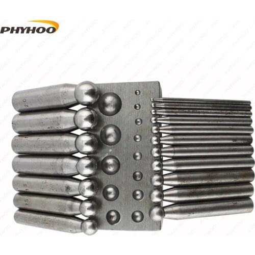 High Quality Steel Dapping Doming Punch Set Jewelry Making Tools Make Ring Tool, Doming Punch and Dapping Block Kit