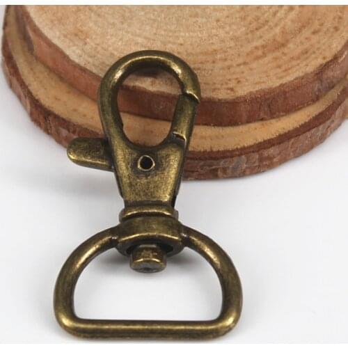 20piece 42mm x 25mm Antique Bronze Metal Trigger Snap Lobster Claws Swivel Hardware Snap Hook Clasp Sewing for Bag Key K379