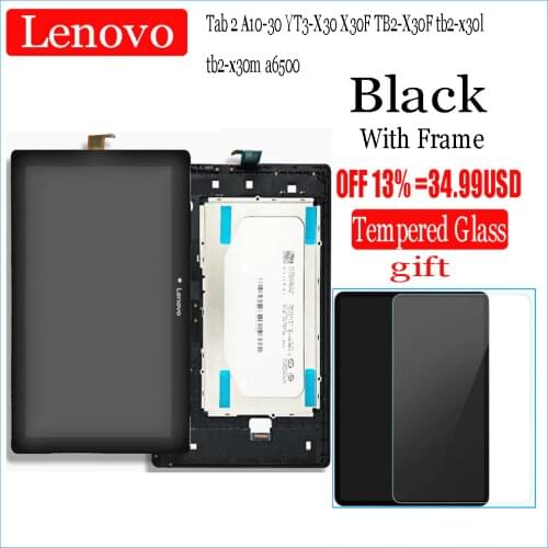 Fo Lenovo Tab 2 A10-30 YT3-X30 X30F TB2-X30F tb2-x30l tb2-x30m a6500 10.1" LCD Display Panel with Touch Screen Digitizer Assemb