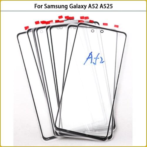 10PCS For Samsung Galaxy A52 A525 A525F Touchscreen LCD Display Front Glass Panel Lens A52 Outer Glass With OCA Glue Replace
