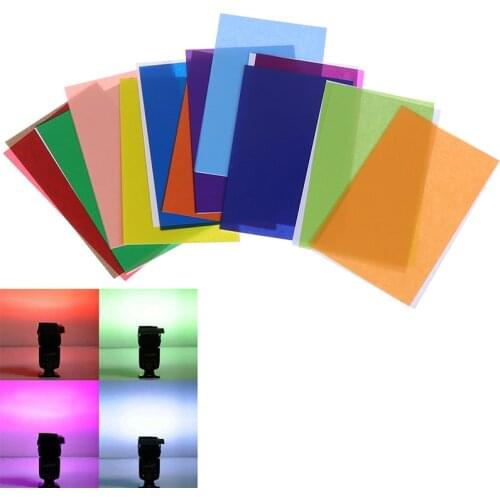 12 Colors Gel Filter Flash Diffuser Softbox Studio Lighting Filter for Camera Universal color filter for on-camera flash