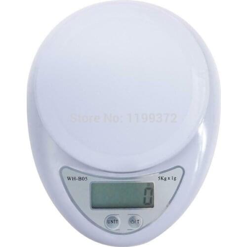 20pcs 5kg 1g WH-B05 LED Digital Electronic Kitchen Scale Portable Postal Weight Scales Cooking Food Weighing Baking