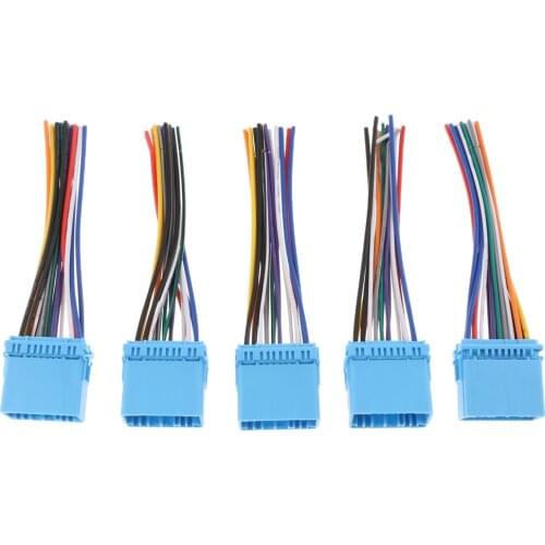 5 Pieces Car Stereo Radio Wire Harness Adapter Connector For Buick/Honda/Chevrolet