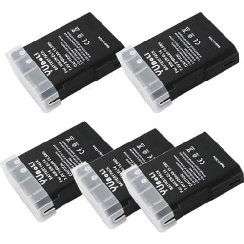5x bateria EN-EL14 EN-EL14 EN EL14a EL14 Battery for nikon ENEL14 d5300 d5200 d5100 d3100 d3200 D3400 P7100 P7800