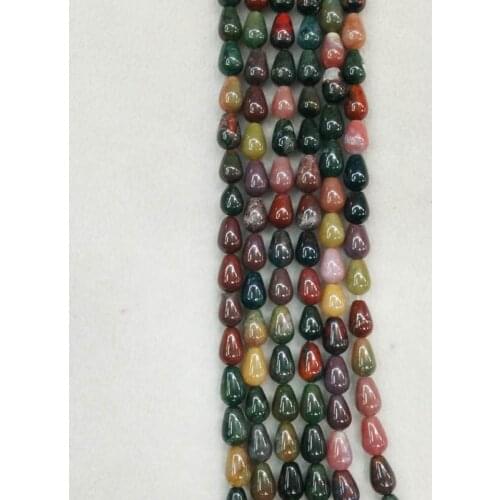 2016 Fashion hot sell natural india onyx water drop spacer beads 8x12mm for jewelry making wholesale 65pcs/lot free shipping