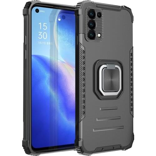 Full Protection Solid Kickstand Fitted Case for OPPO F19 Pro Neno 5F 4F 5 Realme 7i 8 C20 C21 A54 A74 A93 A94 Phone Bag