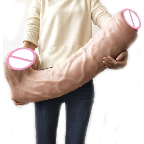 FAAK Long Giant Dildo 66cm*15.5cm Foreskin Large Girth Super Huge Penis Realistic Massive Cock Artwork Sex Products Big Dong