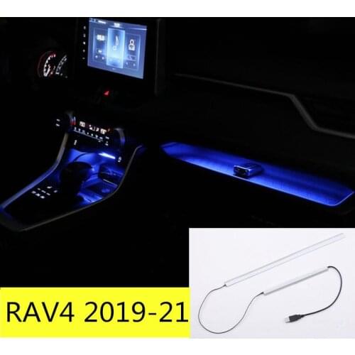 FOR Toyota RAV4 2019 2020 Car Center Console Atmosphere Lamp LED Dashboard Atmosphere Light Strips Interior Decorative Lights