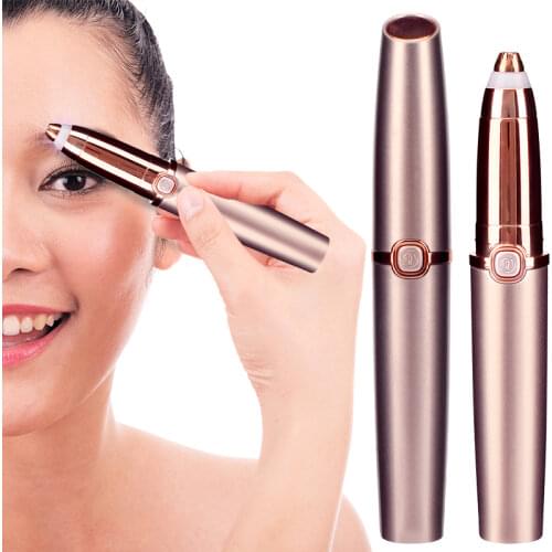For Women Electric Eyebrow Trimmer Makeup Painless Eye Brow Epilator Mini Shaver Razors Portable Facial Hair Remover New Design